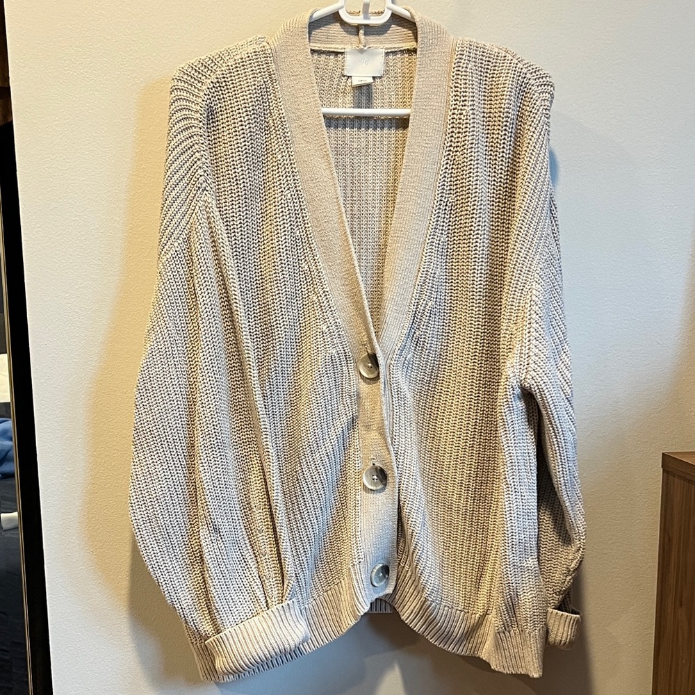 Women's Cream Cardigan Sweater